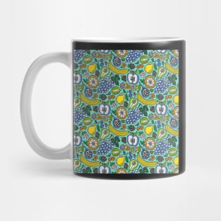 Fruit Cocktail Mint Background Mug